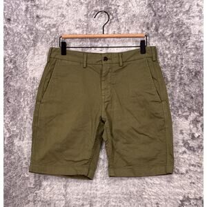 Alex Mill Shorts 30 Mens 8" Green Cotton Canvas